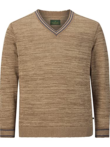 Charles Colby Herren Pullover Earl Quinton Gestricktes Casual Oberteil Hellbraun 3XL (XXXL) - 64/66 von Charles Colby