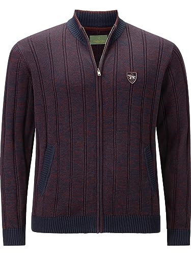 Charles Colby Herren Strickjacke Duke Haganson dunkelrot 3XL (XXXL) - 64/66 von Charles Colby