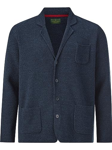 Charles Colby Herren Strickjacke Earl James (Freizeit-Sakko, Herren-Blazer) dunkelblau 2XL (XXL) - 60/62 von Charles Colby