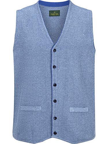 Charles Colby Herren Strickweste Kevan blau, 4XL (XXXXL) - 68/70 von Charles Colby