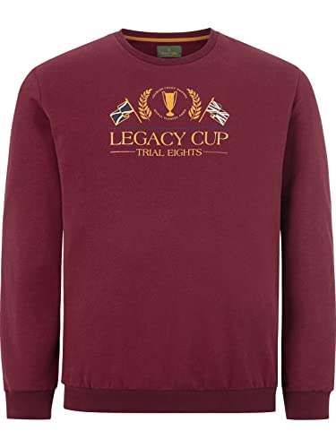 Charles Colby Herren Sweatshirt Earl Aedan dunkelrot 2XL (XXL) - 60/62 von Charles Colby