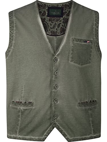 Charles Colby Herren Sweatweste Duke Stoud khaki, 2XL (XXL) - 60/62 von Charles Colby