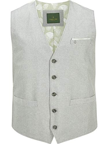 Charles Colby Herren Weste Duke Daniel hellgrün, 4XL (XXXXL) - 68 von Charles Colby