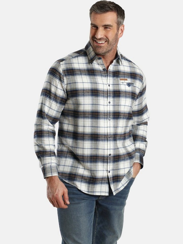 Charles Colby Langarmhemd DUKE WILLOW mit Details in Chambray von Charles Colby
