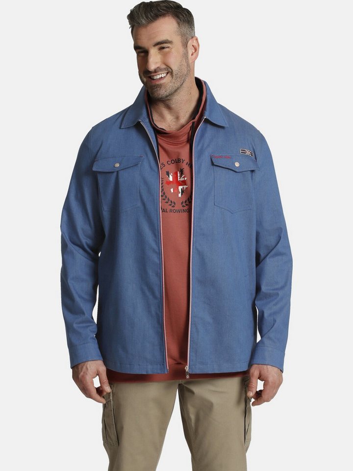Charles Colby Outdoorhemd SIR REEVES Übergangsjacke in Jeans-Optik von Charles Colby