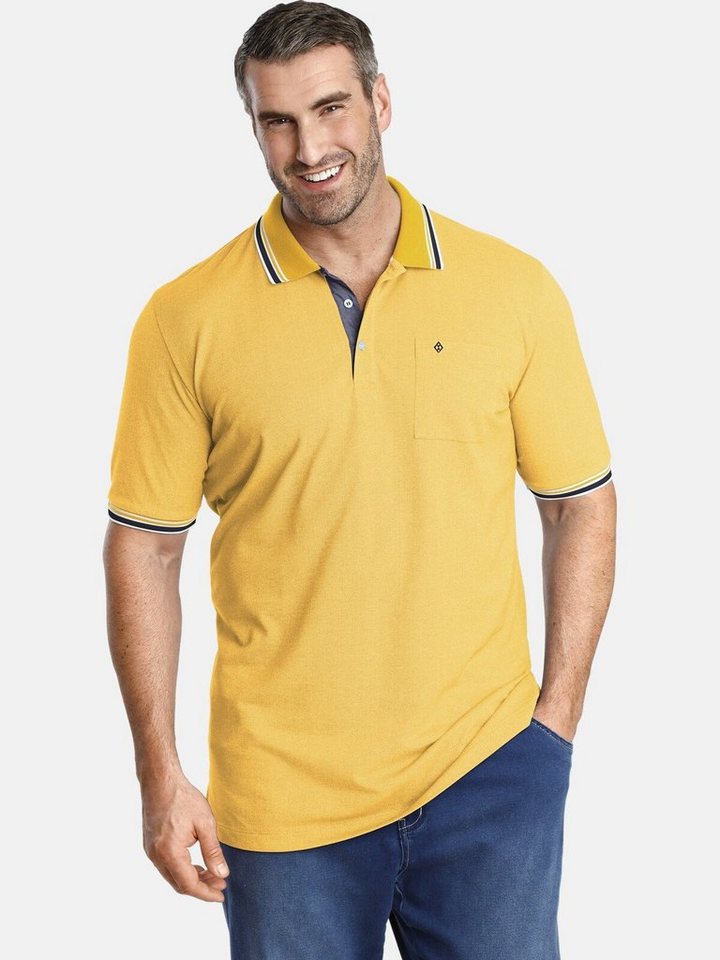 Charles Colby Poloshirt EARL LANDON aus Two-Tone Pikee von Charles Colby