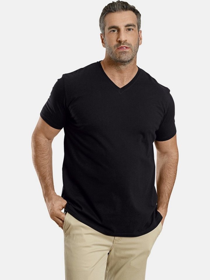 Charles Colby T-Shirt EARL MILLS schlicht mit V-Neck (2er-Pack) von Charles Colby