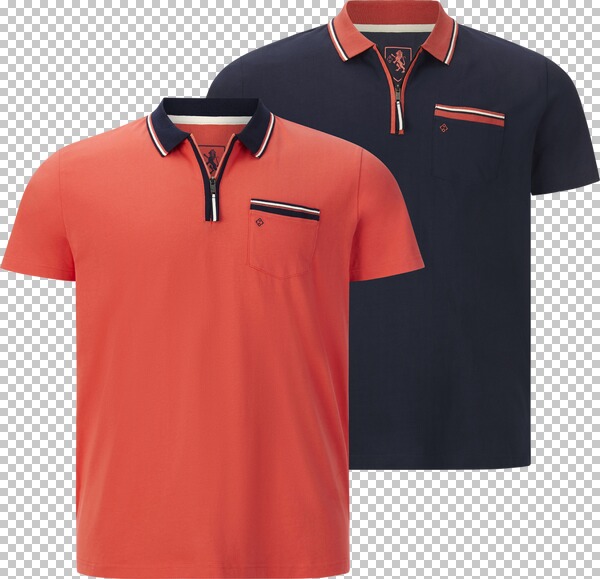 Doppelpack Poloshirt EARL LENN Charles Colby rot dunkelblau von Charles Colby