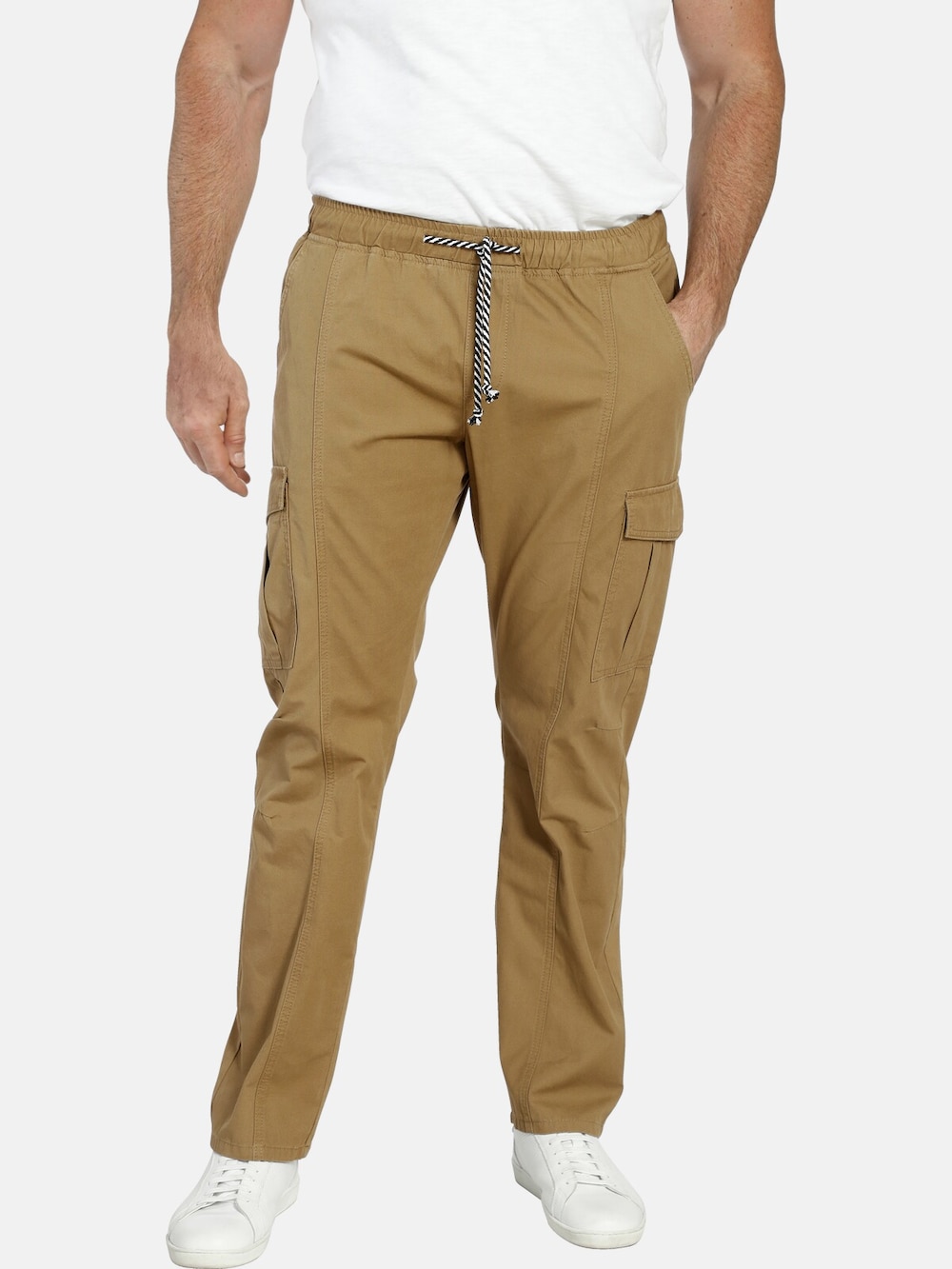 Große Größen Cargohose BARON KINSLEY, Herren, beige, Größe: 33, Baumwolle, Happy Size DE Men von Charles Colby