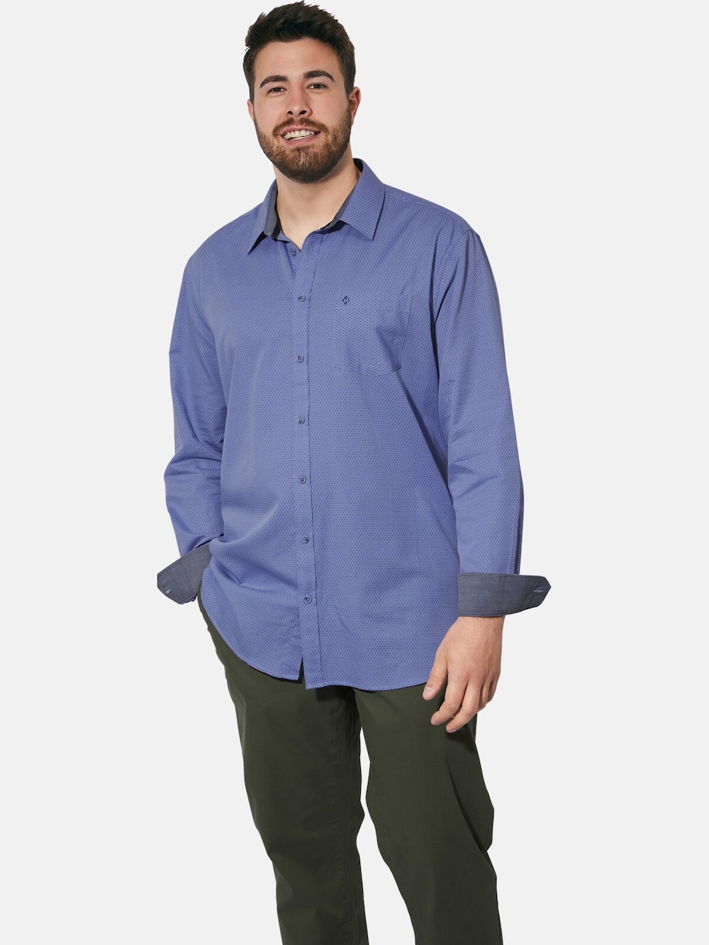 Große Größen Charles Colby Hemd DUKE RYE, Herren, grau, Größe: XL, Baumwolle, Happy Size Men von Charles Colby