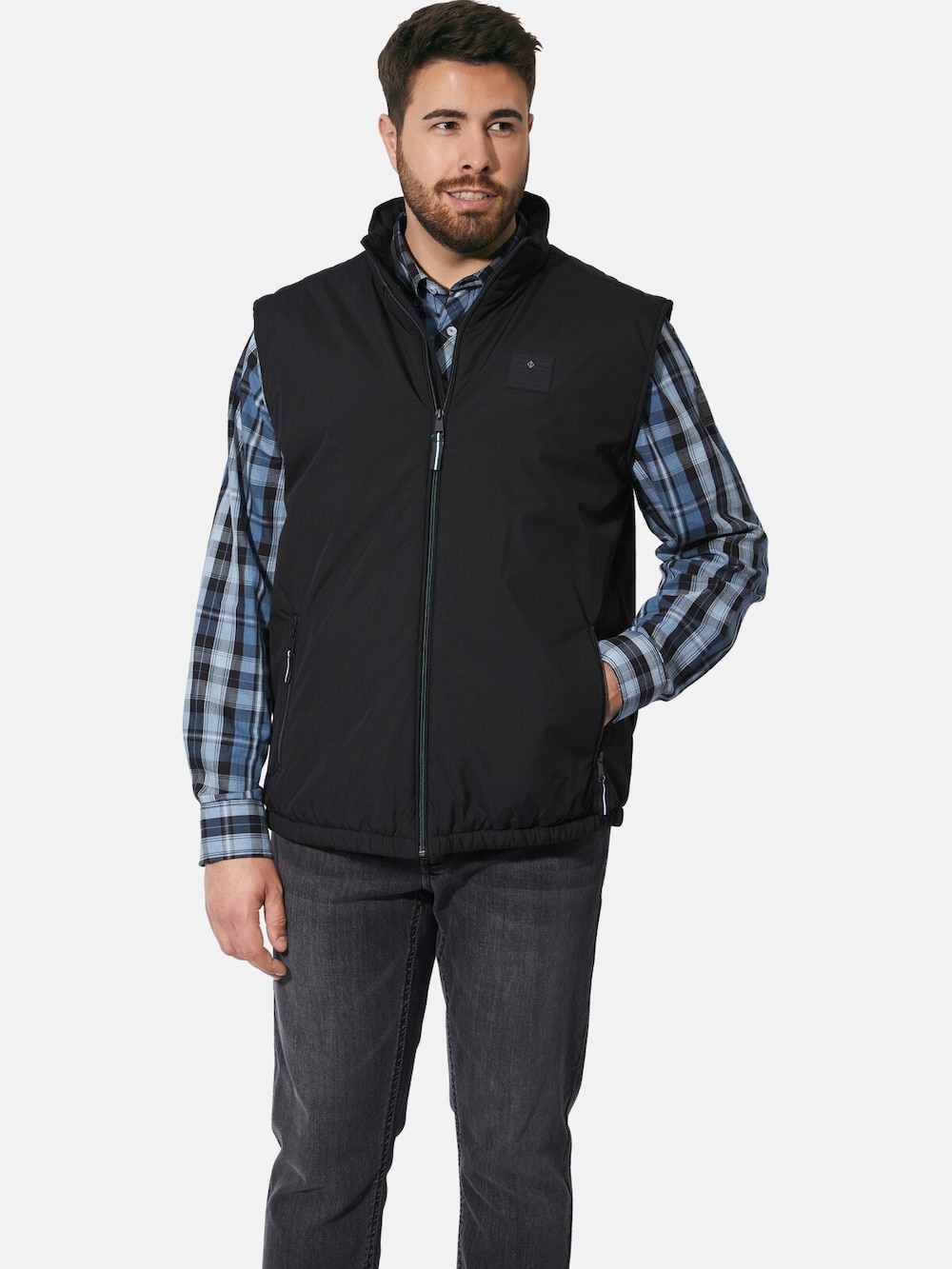 Große Größen Outdoorweste SIR WILFRIAT, Herren, schwarz, Größe: 54, Polyester, Happy Size DE Men von Charles Colby