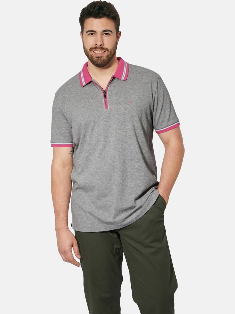 Große Größen Poloshirt EARL PAT, Herren, grau, Größe: XXL, Baumwolle/Viskose, Happy Size DE Men Große Größen Poloshirt EARL PAT, Herren, grau, Größe: XXL, Baumwolle/Viskose, Happy Size DE Men von Charles Colby