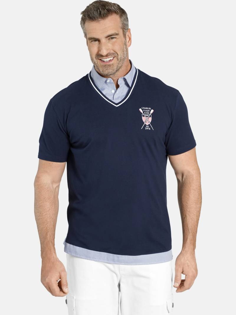 Große Größen Poloshirt EARL WILLERS, Herren, grau, Größe: XL, Baumwolle, Happy Size DE Men von Charles Colby