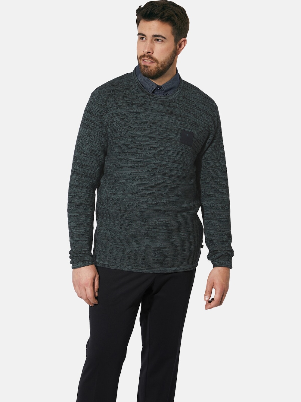 Große Größen Pullover EARL BARNET, Herren, türkis, Größe: 4XL, Baumwolle, Happy Size DE Men von Charles Colby