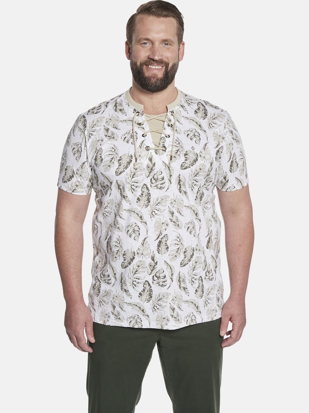 Große Größen T-Shirt EARL CRISPIN, Herren, weiß, Größe: 5XL, Baumwolle, Happy Size DE Men von Charles Colby