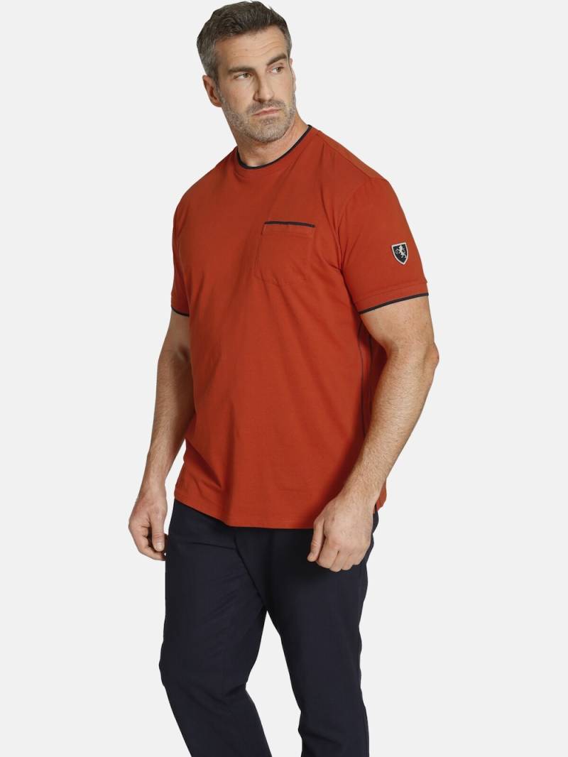 Große Größen T-Shirt EARL PATON, Herren, orange, Größe: XXL, Baumwolle, Happy Size DE Men von Charles Colby