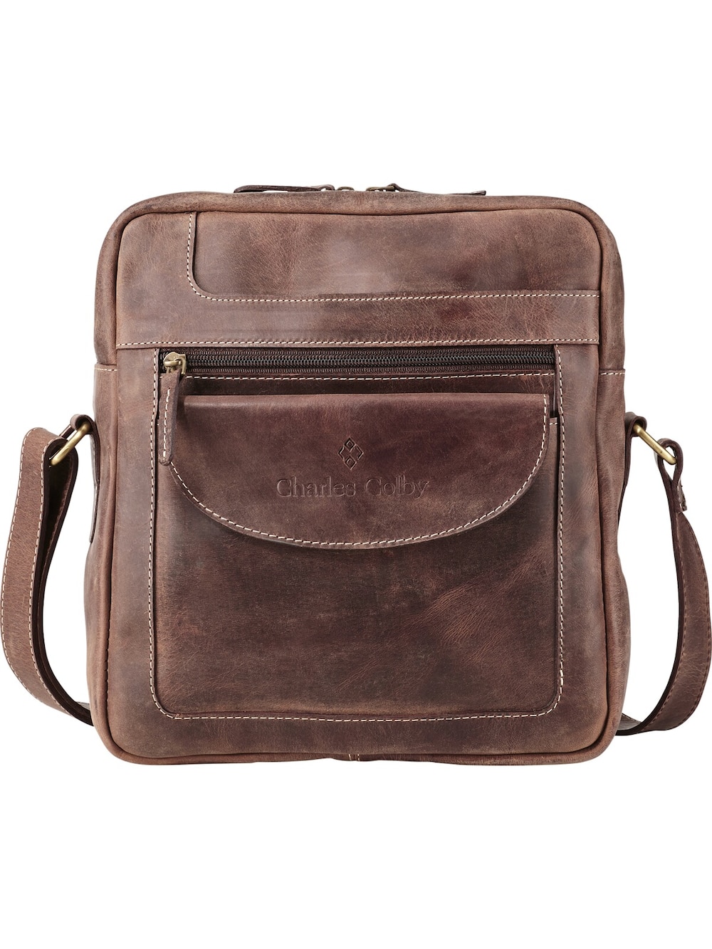 Große Größen Tasche LORD DONAL, Herren, braun, Größe: One Size, Leder, Happy Size DE Men von Charles Colby