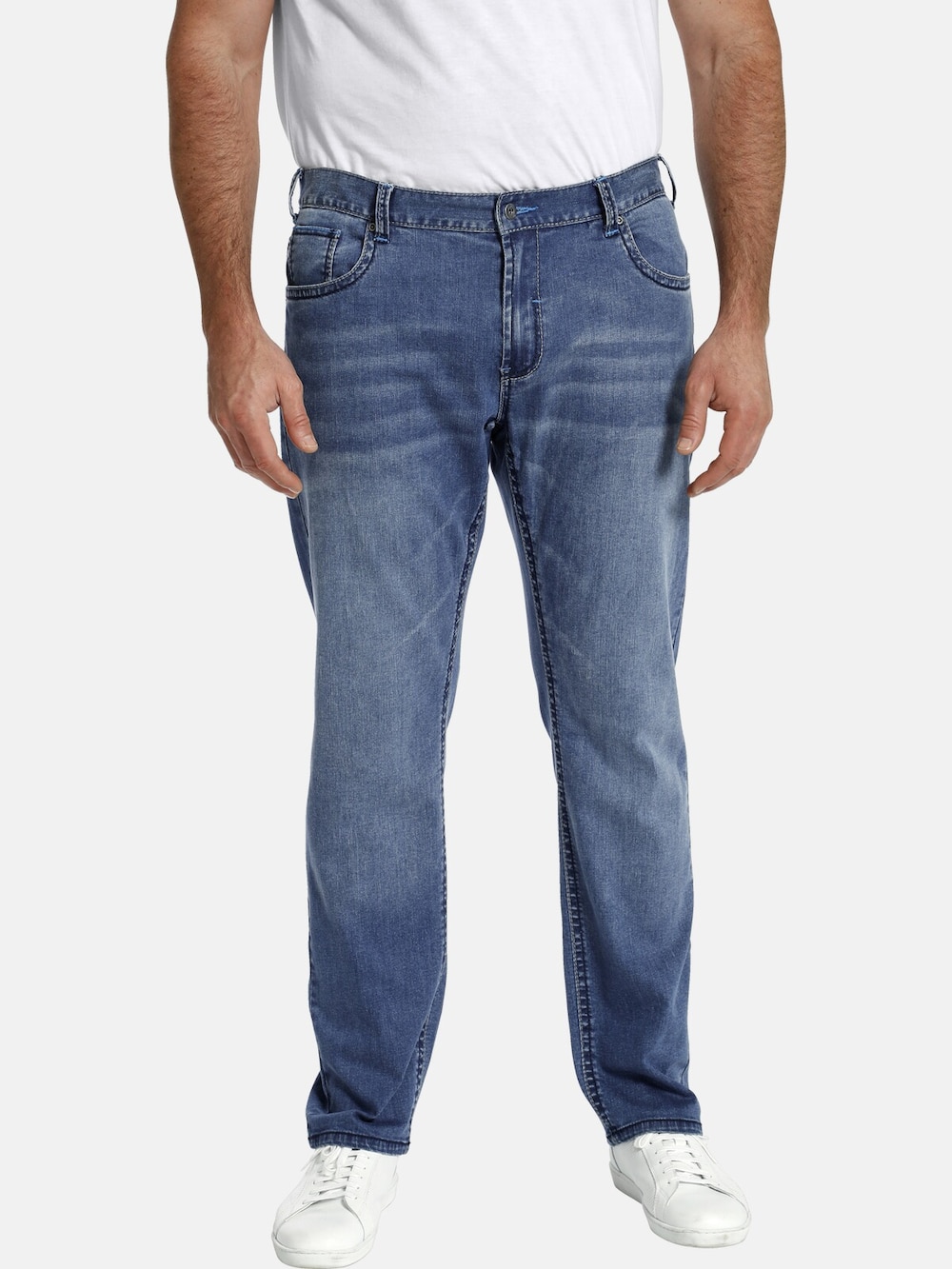 Große Größen Tiefbundjeans BARON SAWYER, Herren, blau, Größe: 34, Baumwolle, Happy Size DE Men von Charles Colby