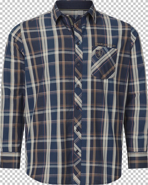 Hemd DUKE THORNEY blau von Charles Colby