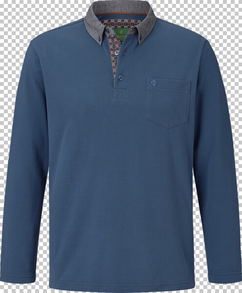 Langarm-Poloshirt DUKE BRENNAN Charles Colby blau von Charles Colby