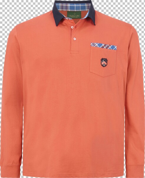 Langarm-Poloshirt EARL CATHAL Charles Colby orange von Charles Colby