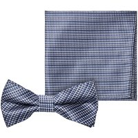 Set Fliege und Einstecktuch LORD CONUIL blau von Charles Colby