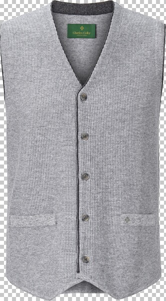 Strickweste KEVAN grau hellgrau von Charles Colby