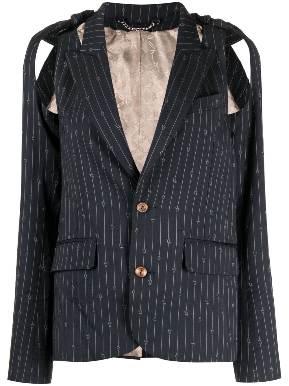 Charles Jeffrey Loverboy Blazer mit Nadelstreifen - Blau Charles Jeffrey Loverboy Blazer mit Nadelstreifen - Blau von Charles Jeffrey Loverboy