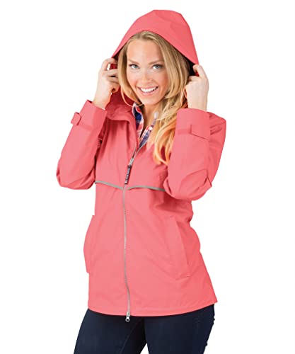 Charles River Apparel Damen New Englander Regenjacke, Coral Reflective, S EU von Charles River Apparel