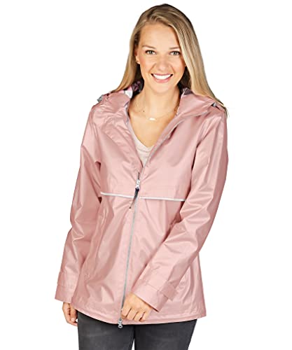 Charles River Apparel Damen New Englander Waterproof Rain Jacket Regenjacke, Rose Gold/Plaid, X-Groß von Charles River Apparel