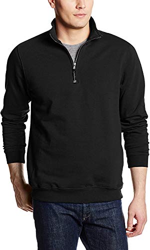 Charles River Apparel Herren Crosswind Viertelreißverschluss (Normale Größen) Sweatshirt, Schwarz, Small von Charles River Apparel