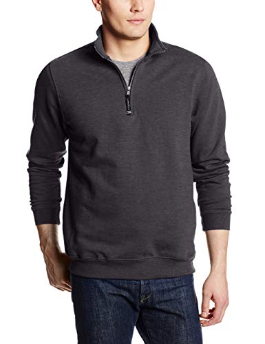 Charles River Apparel Herren Crosswind Sweatshirt mit Viertelreißverschluss (Normale und große Größen), Dunkles Charcoal, Medium von Charles River Apparel