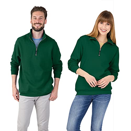 Charles River Apparel Herren Crosswind Quarter Zip Sweatshirt (Regular & Big-Große Größen), Wald, Large von Charles River Apparel