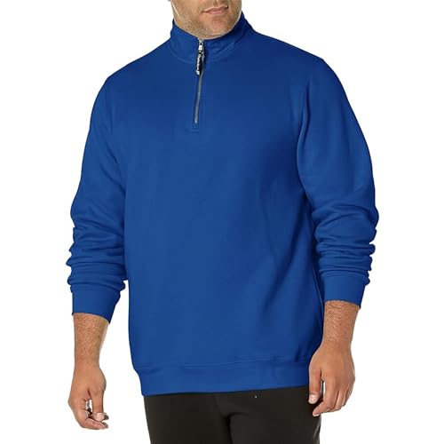 Charles River Apparel Herren Crosswind Viertelreißverschluss (Normale Größen) Sweatshirt, Königlich (Royal), X-Large von Charles River Apparel