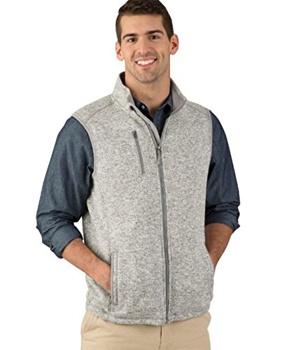 Charles River Apparel Herren Pacific Melierte Fleece-Weste, Hellgrau (Light Grey Heather), XXX-Large von Charles River Apparel