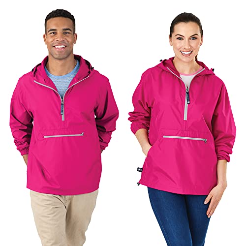 Charles River Apparel Unisex-Erwachsene Pack-n-go Wind-und wasserabweisender Pullover (Reg/EXT-Größen) Windbreaker Jacke, hot pink, XL von Charles River Apparel