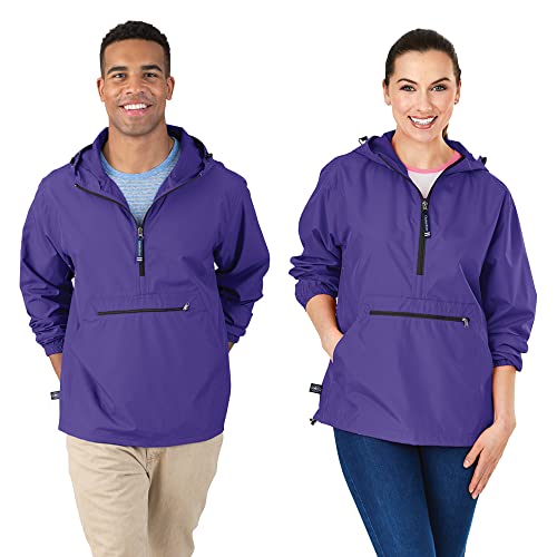 Charles River Apparel Unisex-Erwachsene Pack-N-Go Wind & Water-Resistant Pullover (Reg/EXT Sizes) Regenjacke, violett, 4X-Groß von Charles River Apparel