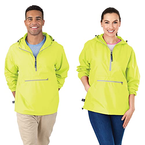 Charles River Apparel Unisex Pack-n-go Pullover Kapuzenjacke Windbreaker Jacke, Neongelb, L von Charles River Apparel