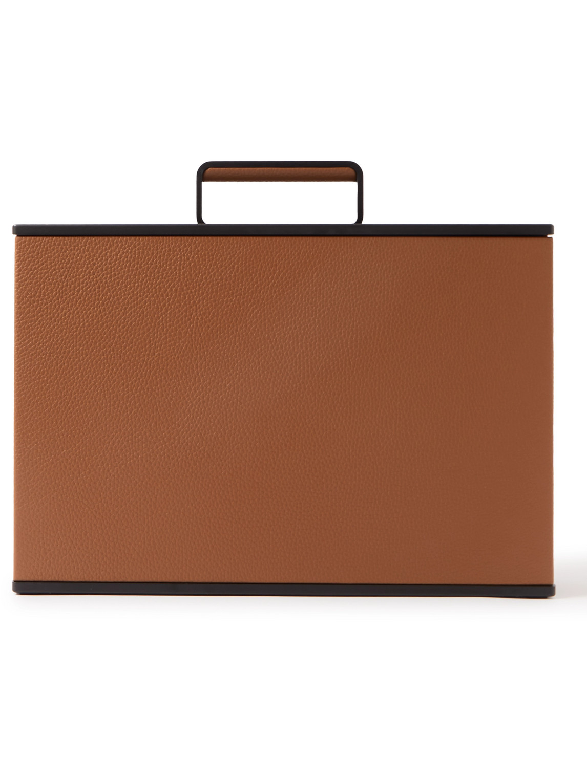 Charles Simon - Mackenzie Full-Grain Leather Ten-Piece Travel Watch Case - Men - Brown von Charles Simon