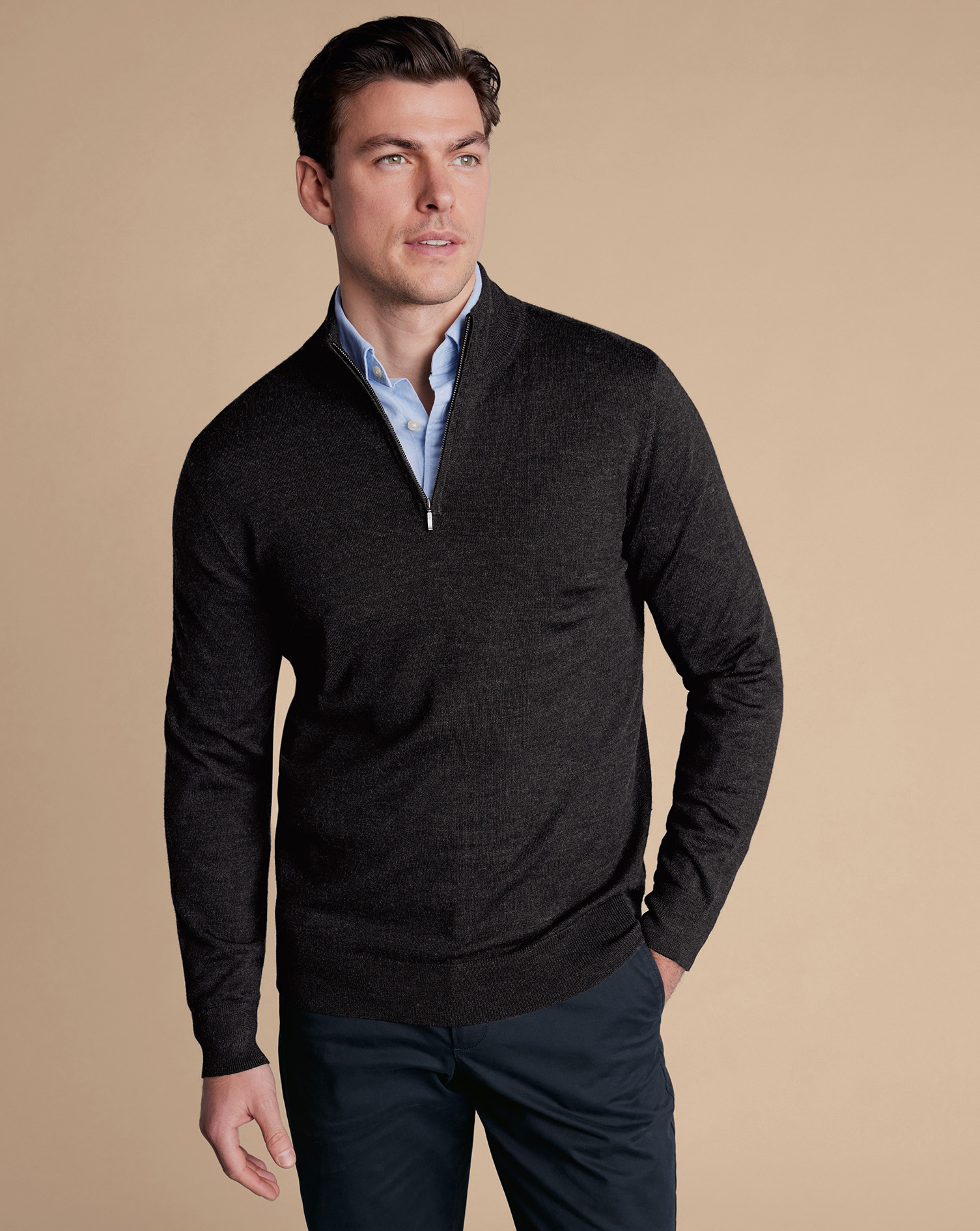 Charles Tyrwhitt Troyer aus Merino - Anthrazit von Charles Tyrwhitt