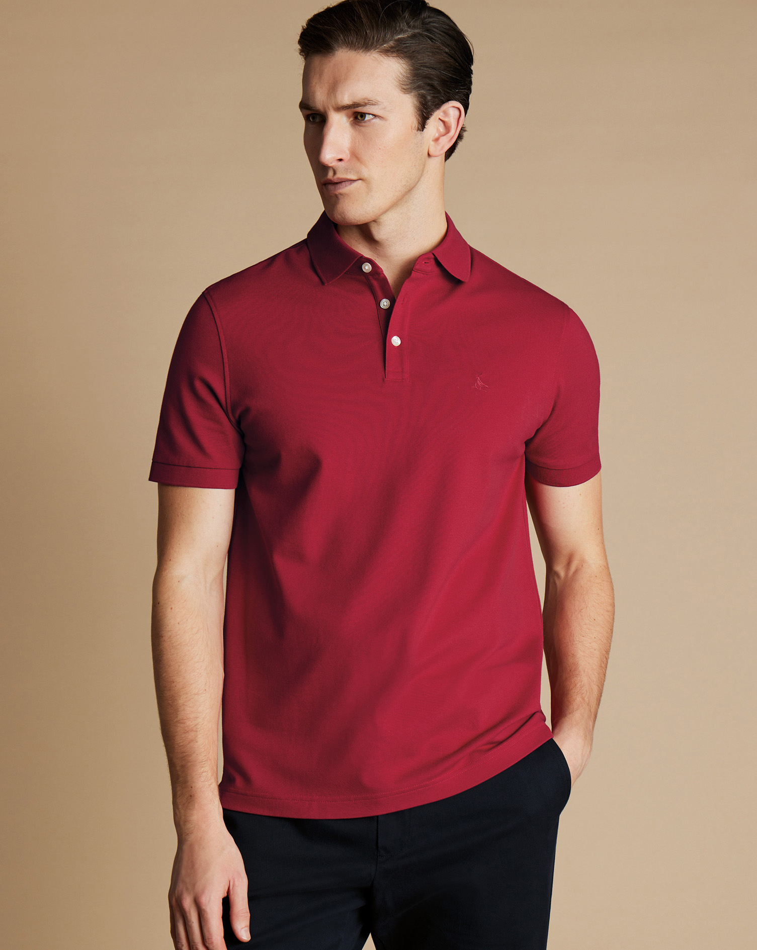 Charles Tyrwhitt Tyrwhitt Piqué-Polo - Rot von Charles Tyrwhitt