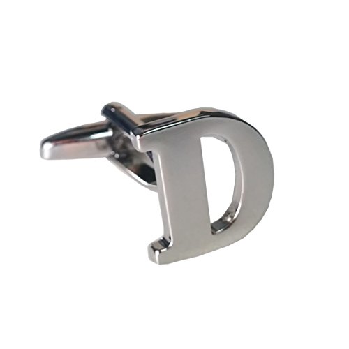 Charles William Manschettenknöpfe mit persönlichem Alphabet, klein, mittelgroß, personalisierbar, gemischt, 1 Paar, D, 2 von Charles William Fashion