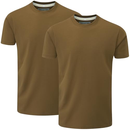 Charles Wilson 2er Packung T-Shirts mit Rundhalsausschnitt (L, Olive (0824)) von Charles Wilson
