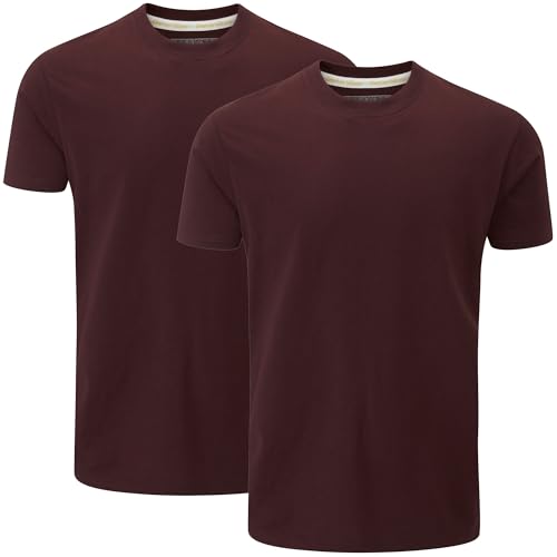 Charles Wilson 2er Packung T-Shirts mit Rundhalsausschnitt (XL, Dark Port (0824)) von Charles Wilson