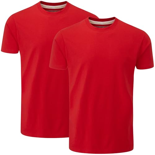 Charles Wilson 2er Packung T-Shirts mit Rundhalsausschnitt (XL, Samba Red (0824)) von Charles Wilson