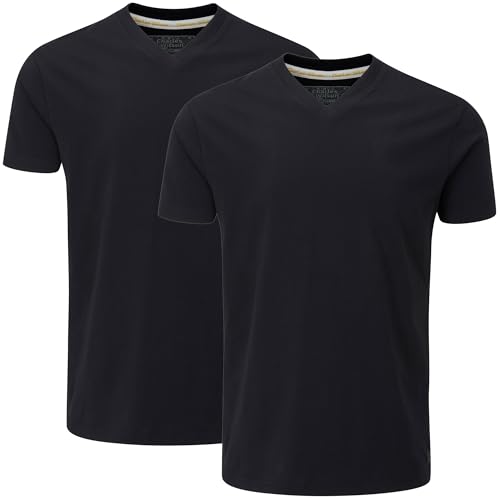 Charles Wilson 2er Packung T-Shirts mit V-Ausschnitt (S, Dark Navy (1024)) von Charles Wilson