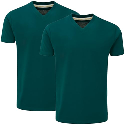 Charles Wilson 2er Packung T-Shirts mit V-Ausschnitt (XXL, Deep Teal (1024)) von Charles Wilson