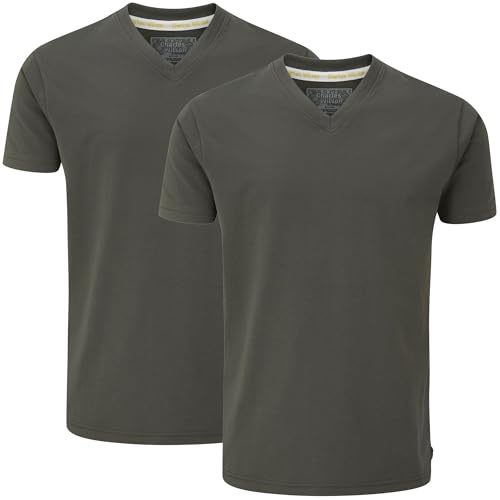 Charles Wilson 2er Packung T-Shirts mit V-Ausschnitt (XXL, Graphite (1024)) von Charles Wilson