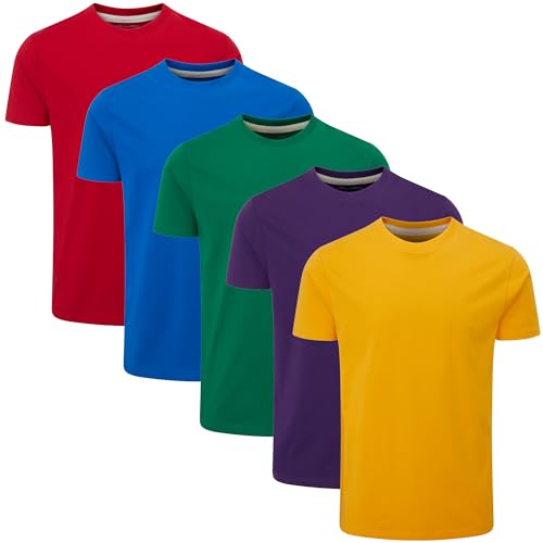 Charles Wilson 5er Packung Einfarbige T-Shirts mit Rundhalsausschnitt (L, Additions Type 23) von Charles Wilson