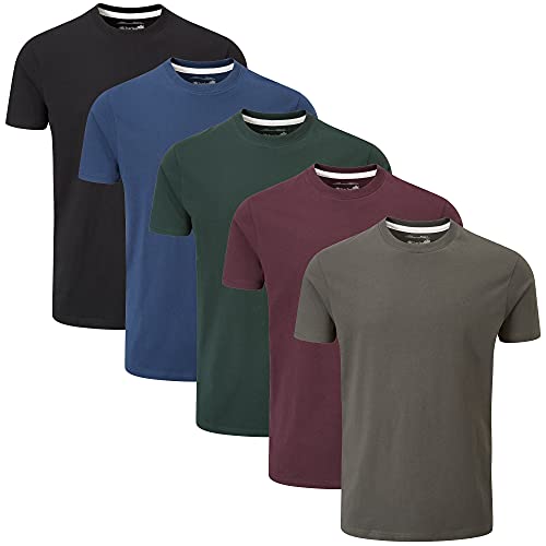 Charles Wilson 5er Packung Einfarbige T-Shirts mit Rundhalsausschnitt (Large, Dark Essentials Type 41) von Charles Wilson
